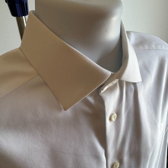 Eton White Signature Twill Slim 41 16 Dress Shirt - Picture 4 of 12